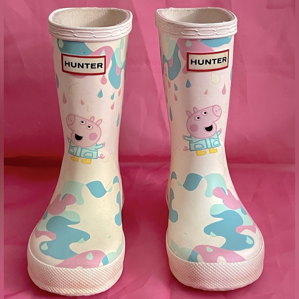 Toddler Girl Peppa Pig Muddy Puddles Collection Rain Boots, USA Sz 8